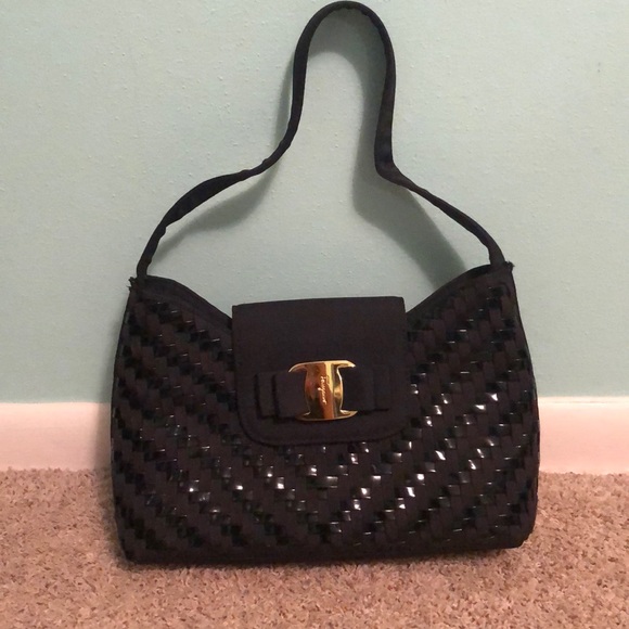 ferragamo woven bag